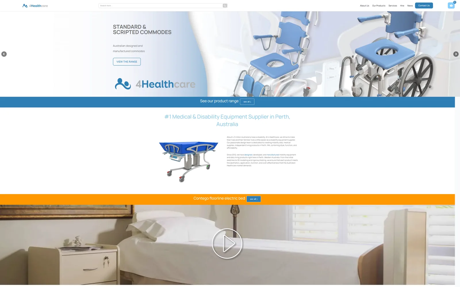 4healthcare-laptop 4Healthcare website homepage on desktop