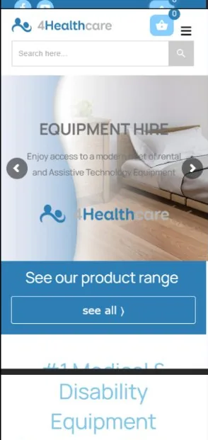 4healthcare-mobile-1 4Healthcare website homepage on mobile