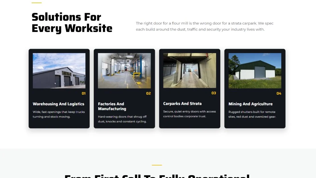 glide-roller-doors-showcase Glide Roller Doors solutions for every worksite section