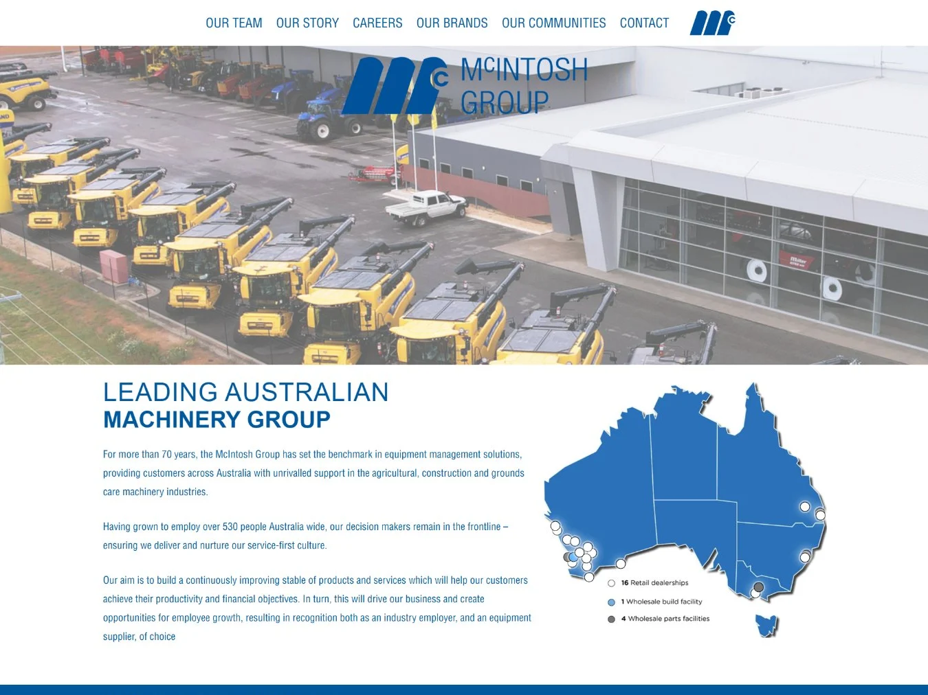 mcintosh-group-hero McIntosh Group corporate website hero on desktop