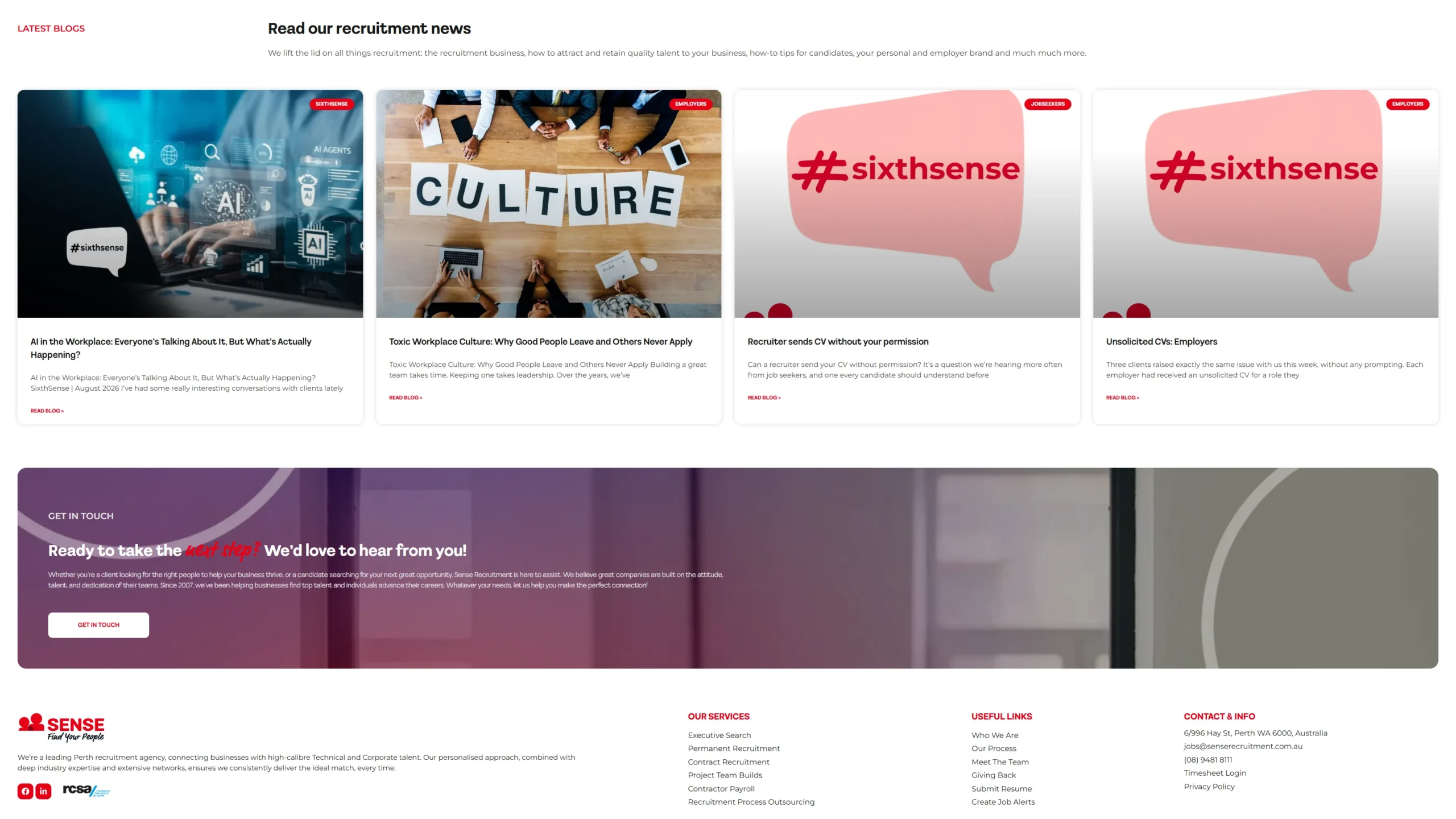 sense-recruitment-showcase Sense Recruitment recruitment news and contact sections