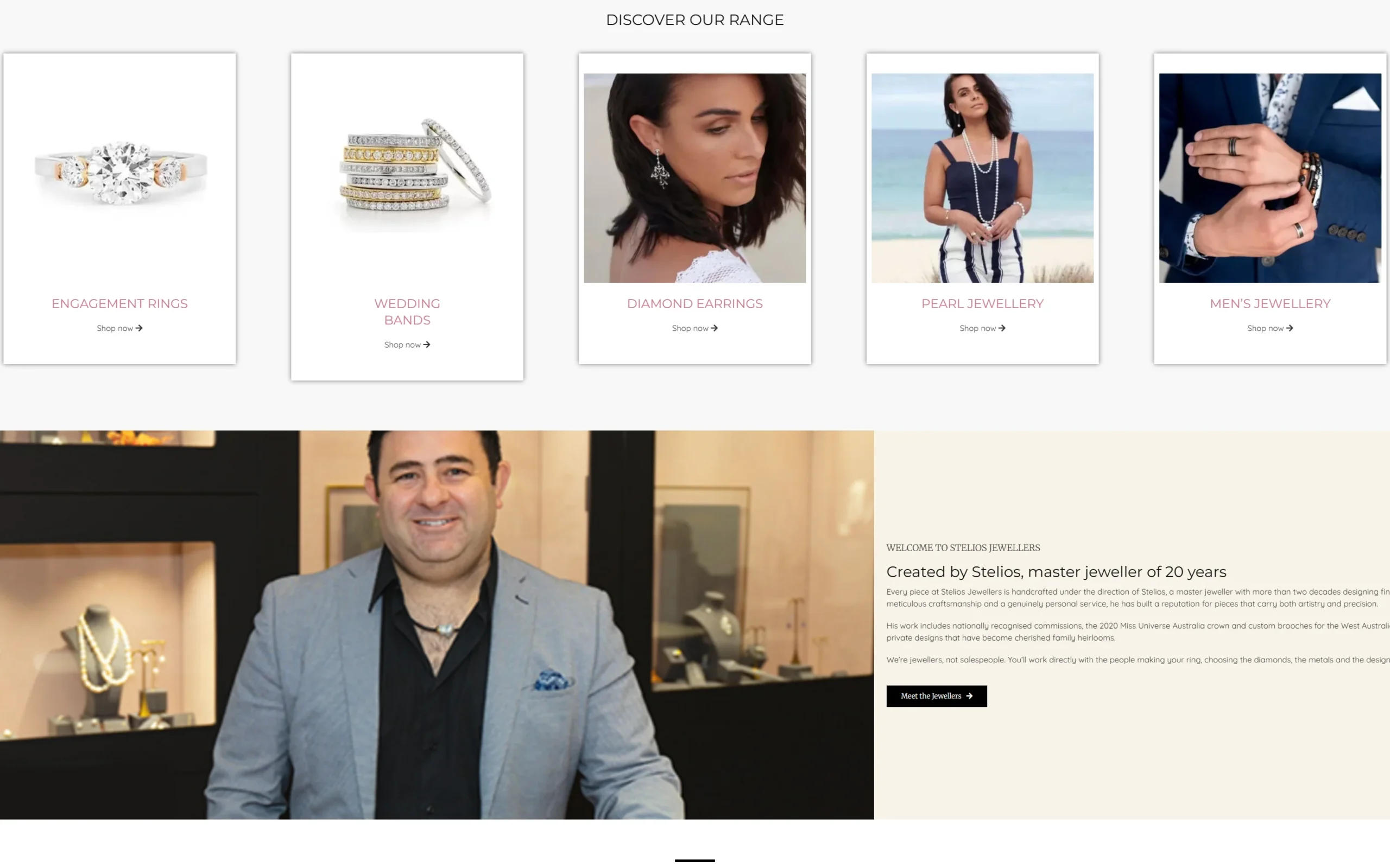 stelios-jewellers-laptop Stelios Jewellers range and story sections